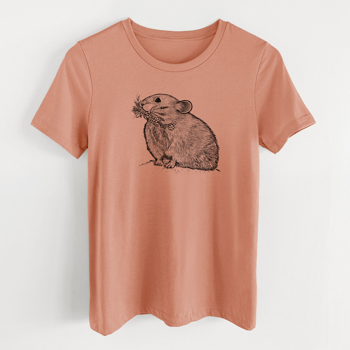 Ochotona princeps - American Pika - Women's Lightweight Relaxed Fit 100% Cotton Crewneck