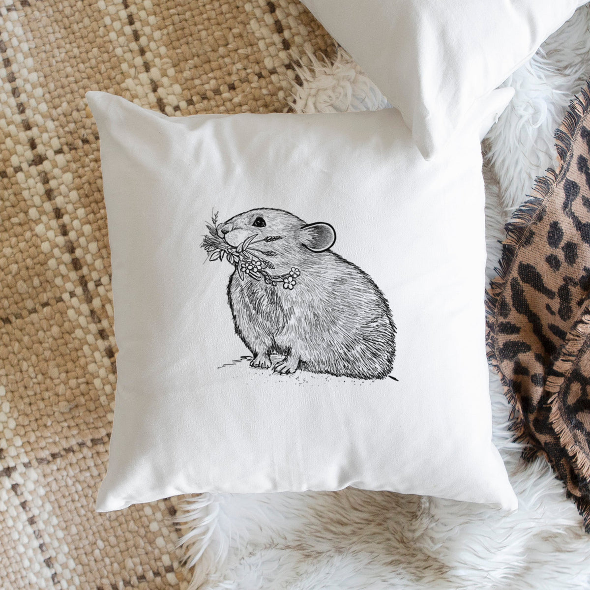 Ochotona princeps - American Pika - Throw Pillow Cover