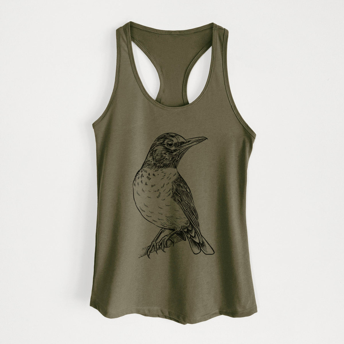 American Robin - Turdus migratorius - Women's Racerback Tanktop