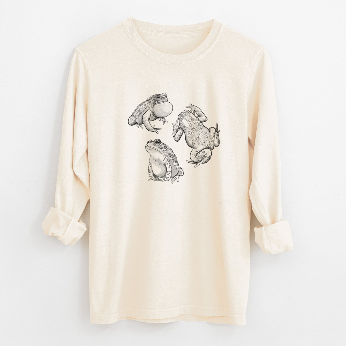 American Toads - Anaxyrus americanus - Unisex Comfort Colors 100% Cotton Long Sleeve