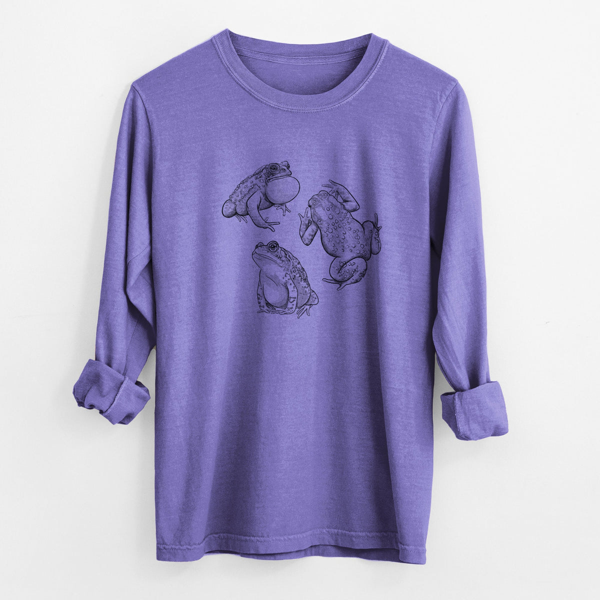 American Toads - Anaxyrus americanus - Unisex Comfort Colors 100% Cotton Long Sleeve