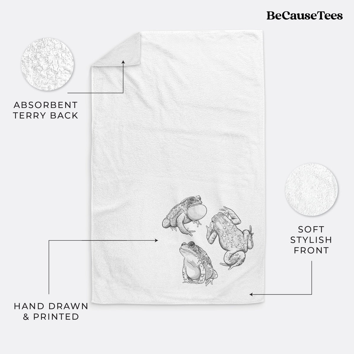 American Toads - Anaxyrus americanus Premium Decorative Hand Towel