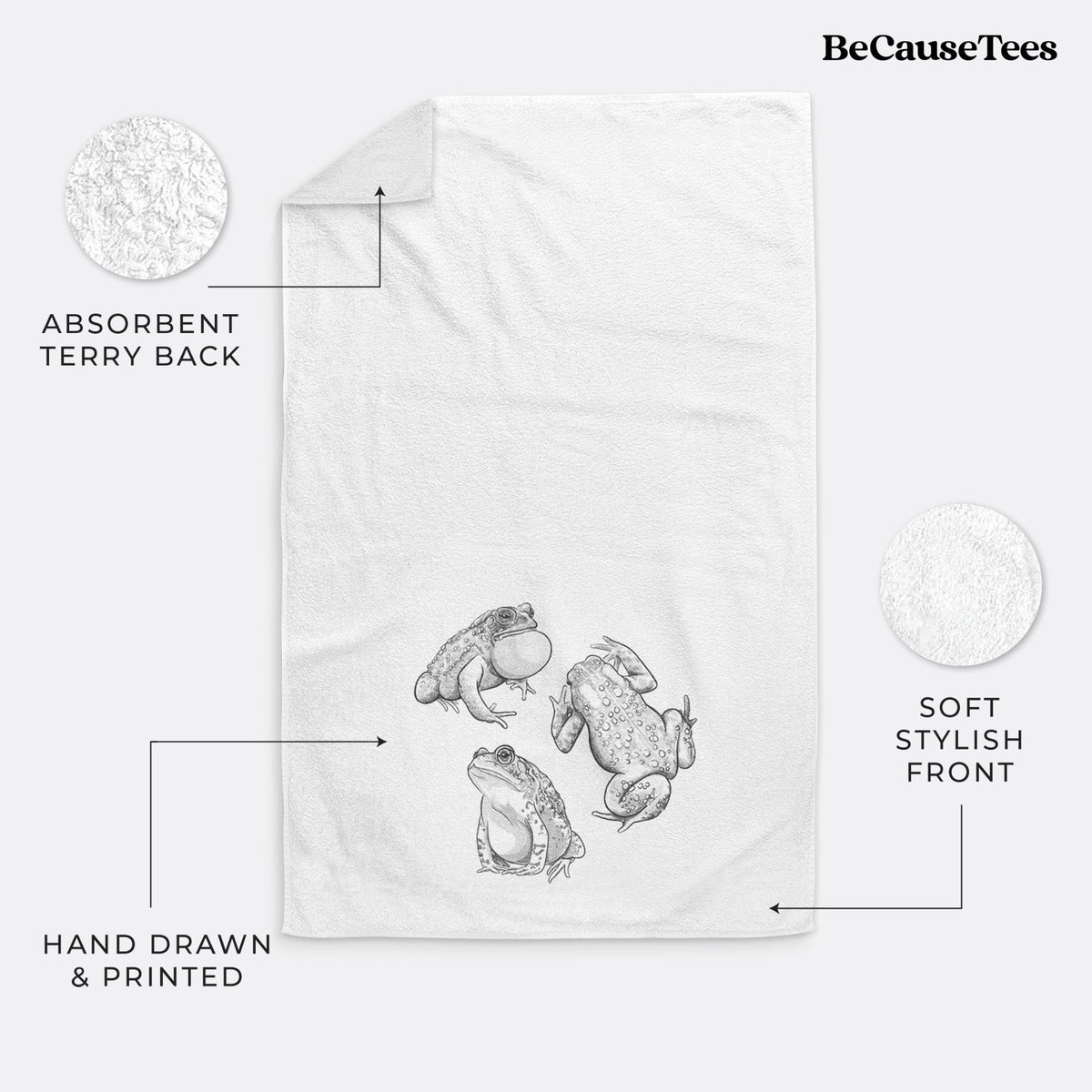 American Toads - Anaxyrus americanus Premium Decorative Hand Towel