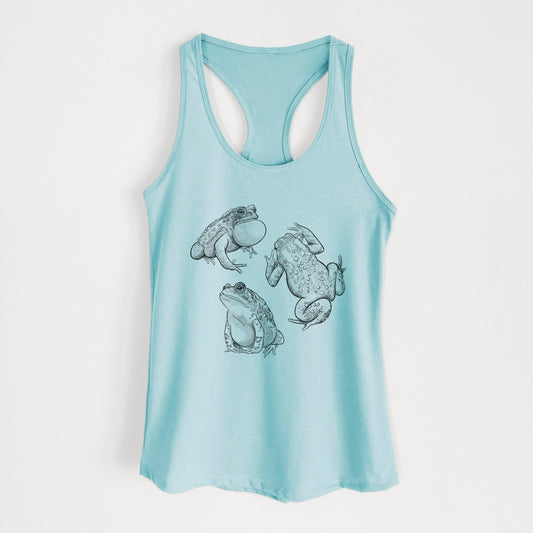 American Toads - Anaxyrus americanus - Women's Racerback Tanktop