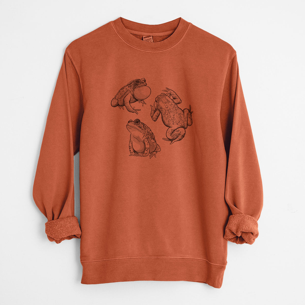 American Toads - Anaxyrus americanus - Unisex Pigment Dyed Crew Sweatshirt