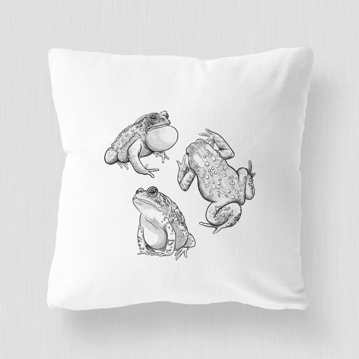 American Toads - Anaxyrus americanus - Throw Pillow Cover