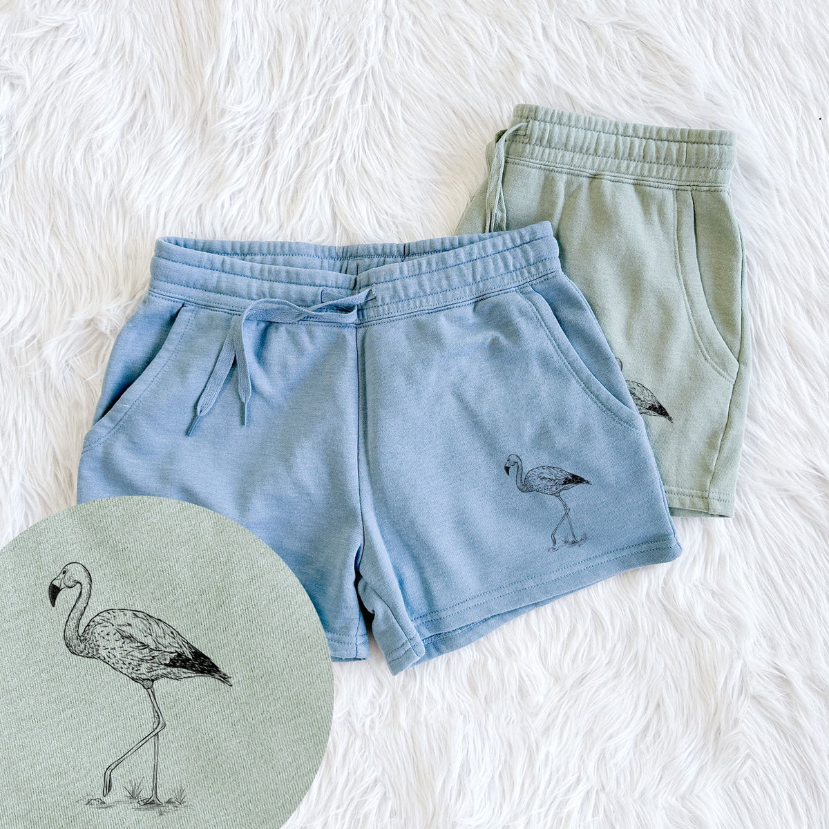 Andean Flamingo - Phoenicoparrus andinus - Women's Cali Wave Shorts