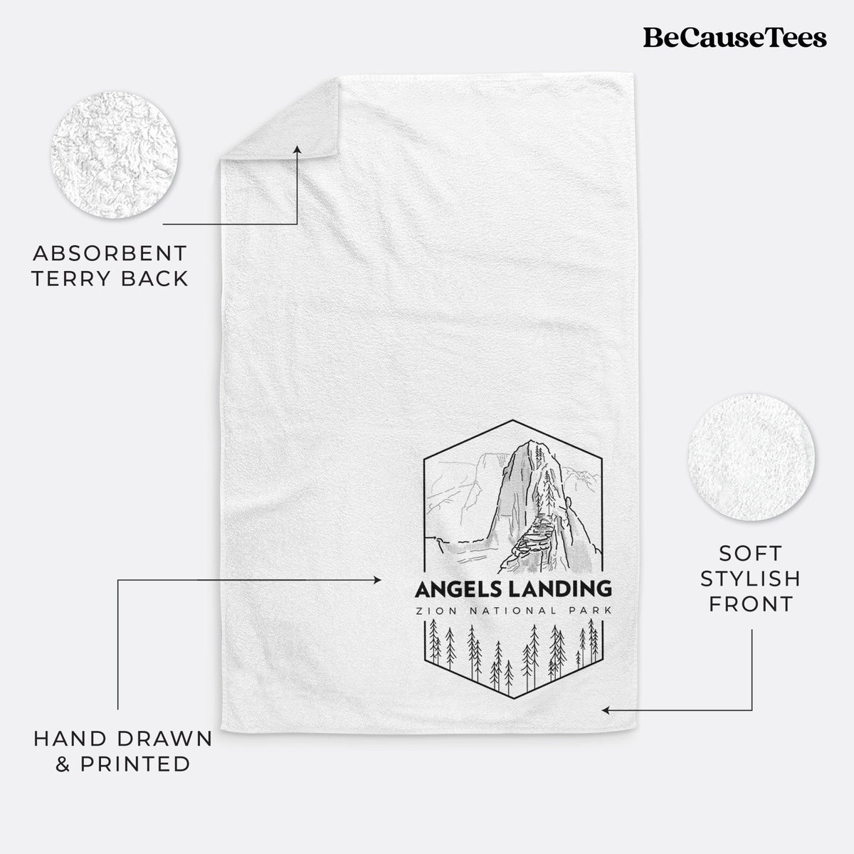 Angels Landing - Zion National Park Premium Decorative Hand Towel