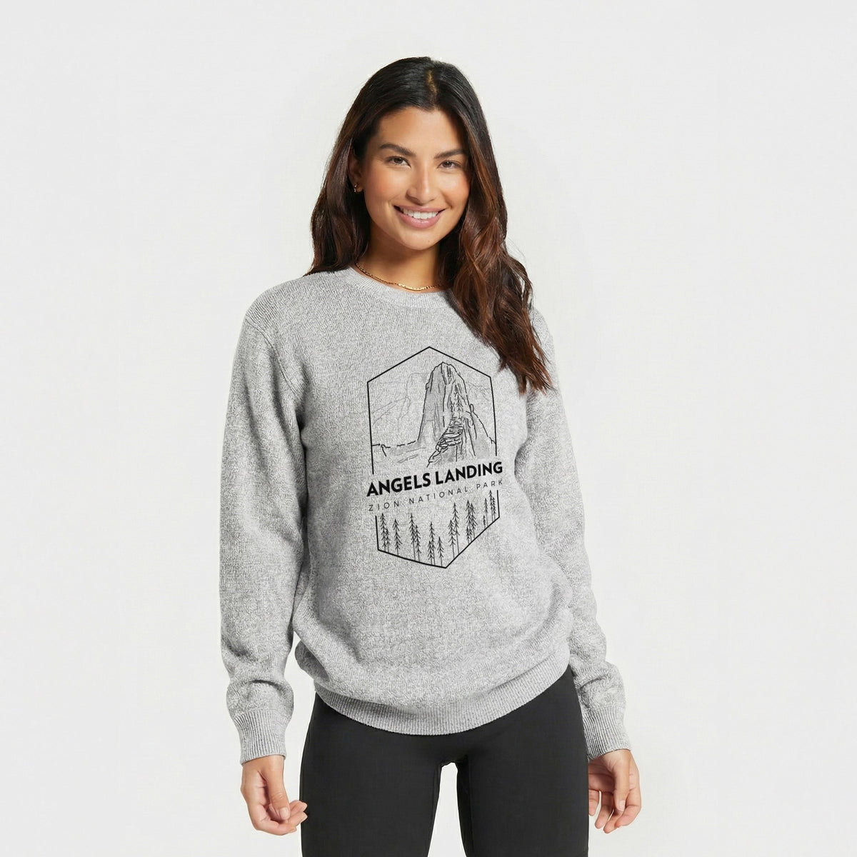 Angels Landing - Zion National Park - Knit Sweatshirt