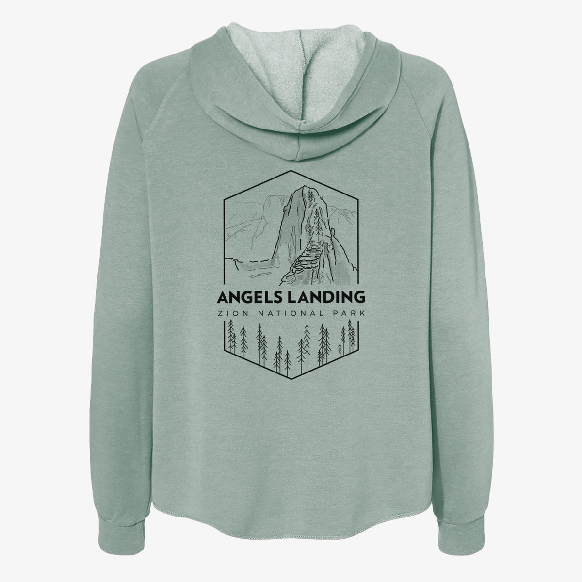 Angels Landing - Zion National Park - Women's Cali Wave Zip-Up Sweatshirt
