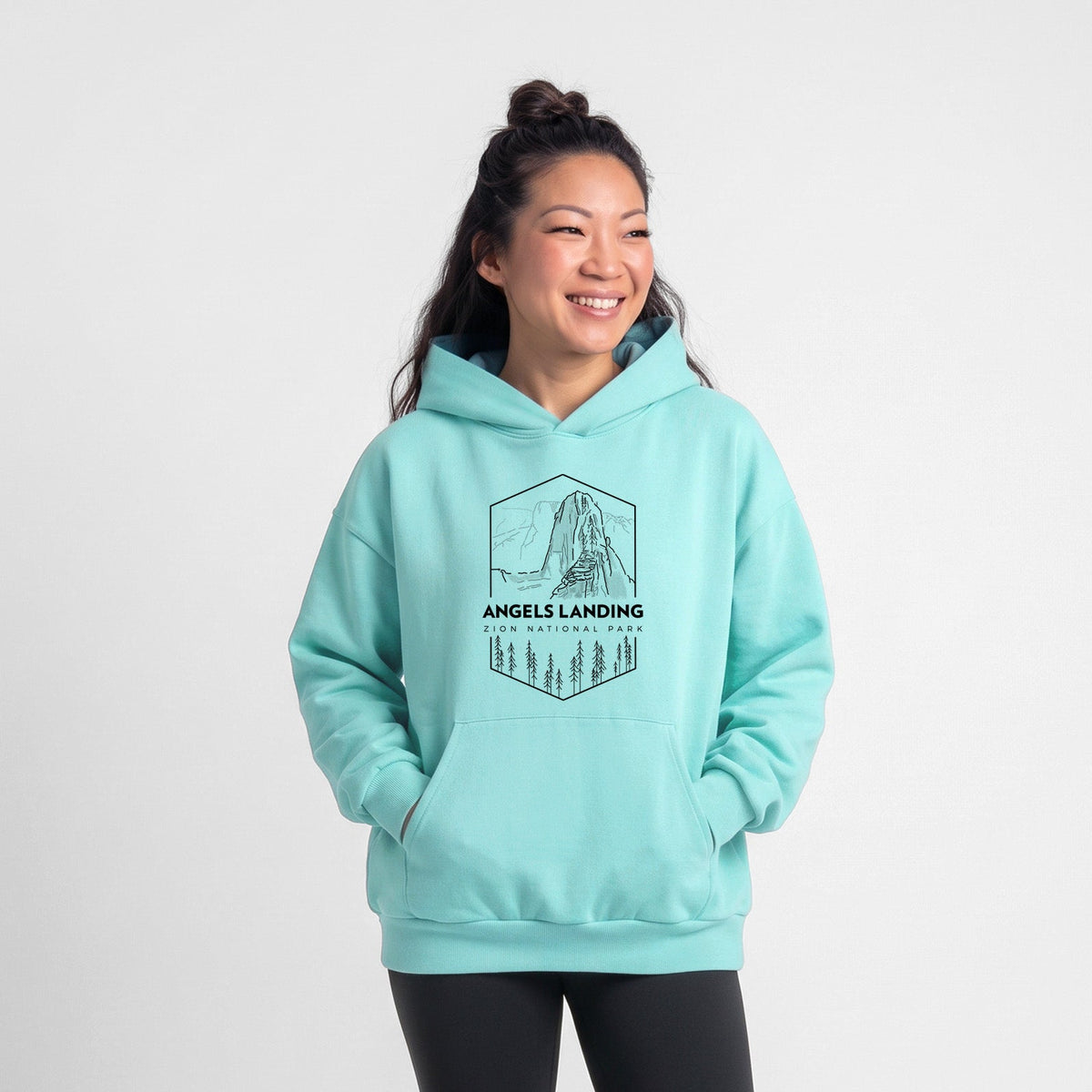 Angels Landing - Zion National Park  - Statement Midweight Hoodie