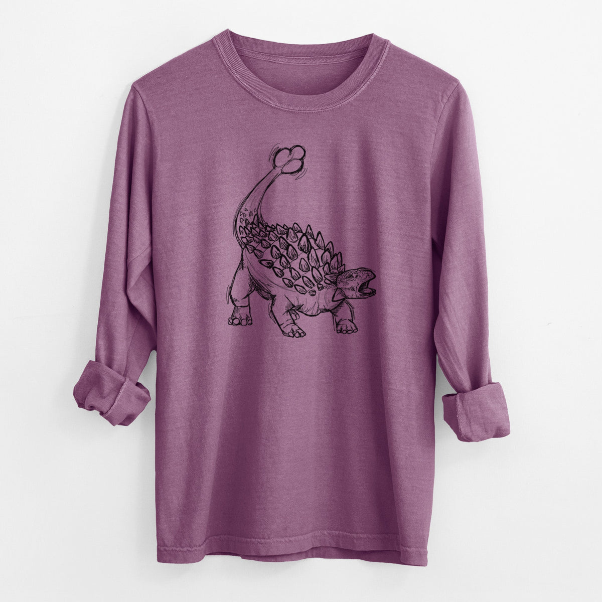 Ankylosaurus Magniventris - Men's Heavyweight 100% Cotton Long Sleeve