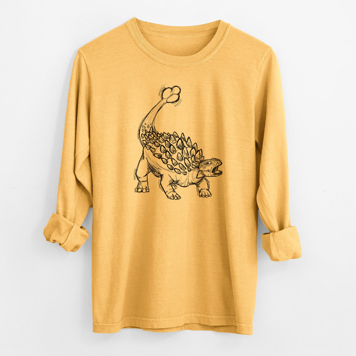 Ankylosaurus Magniventris - Men's Heavyweight 100% Cotton Long Sleeve