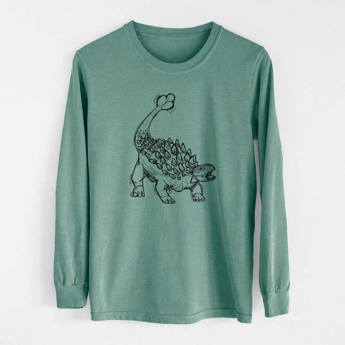 Ankylosaurus Magniventris - Men's Heavyweight 100% Cotton Long Sleeve
