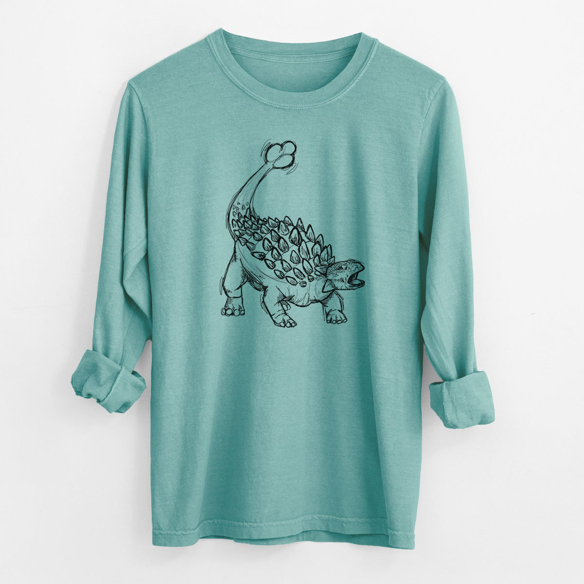 Ankylosaurus Magniventris - Men's Heavyweight 100% Cotton Long Sleeve