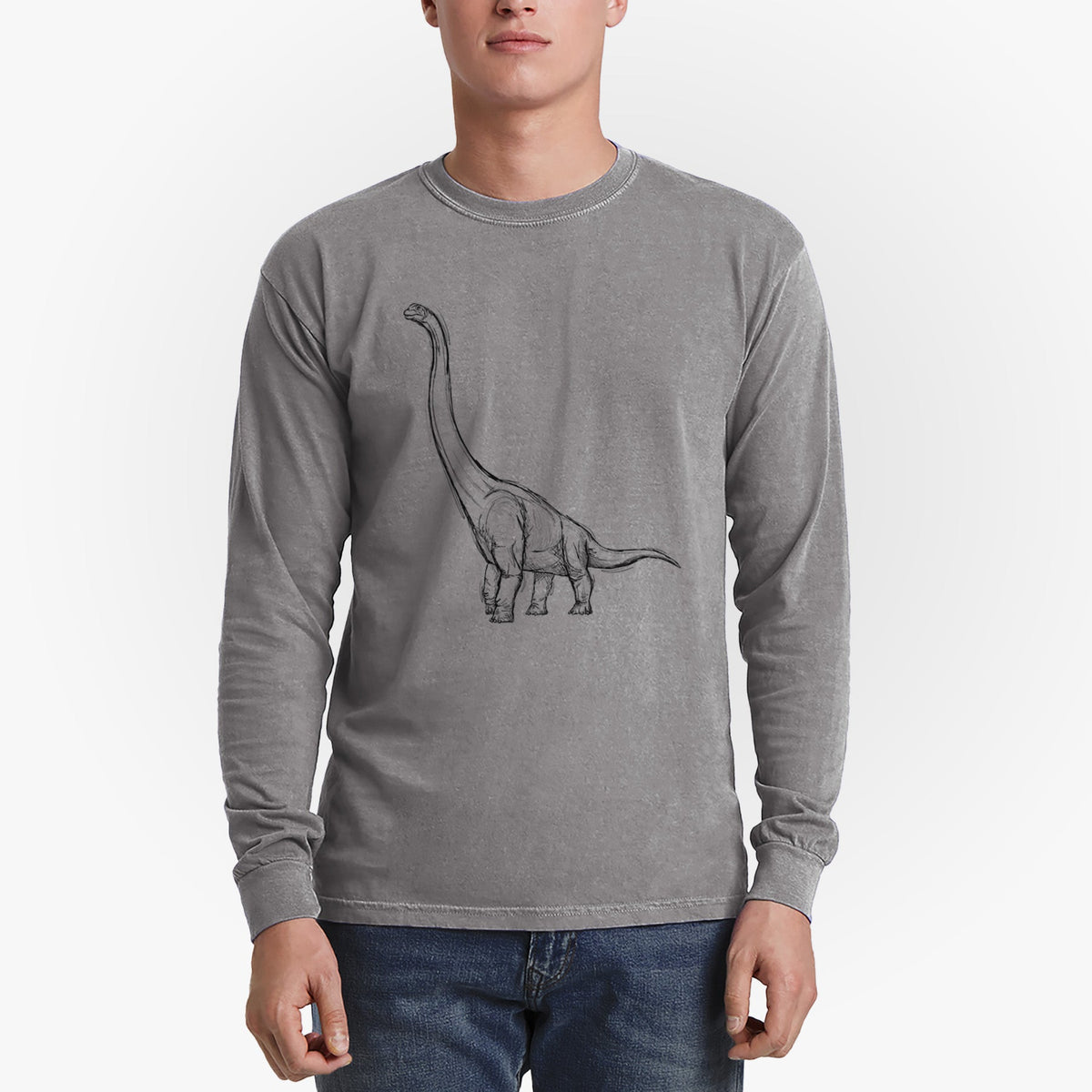 Apatosaurus Excelsus - Men's Heavyweight 100% Cotton Long Sleeve