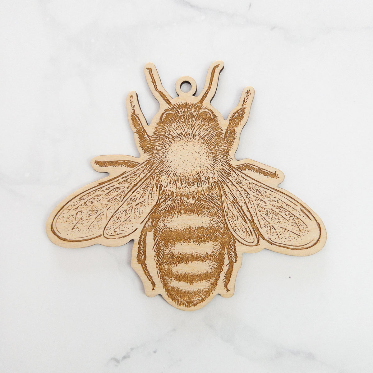 Honey Bee Wooden Ornament