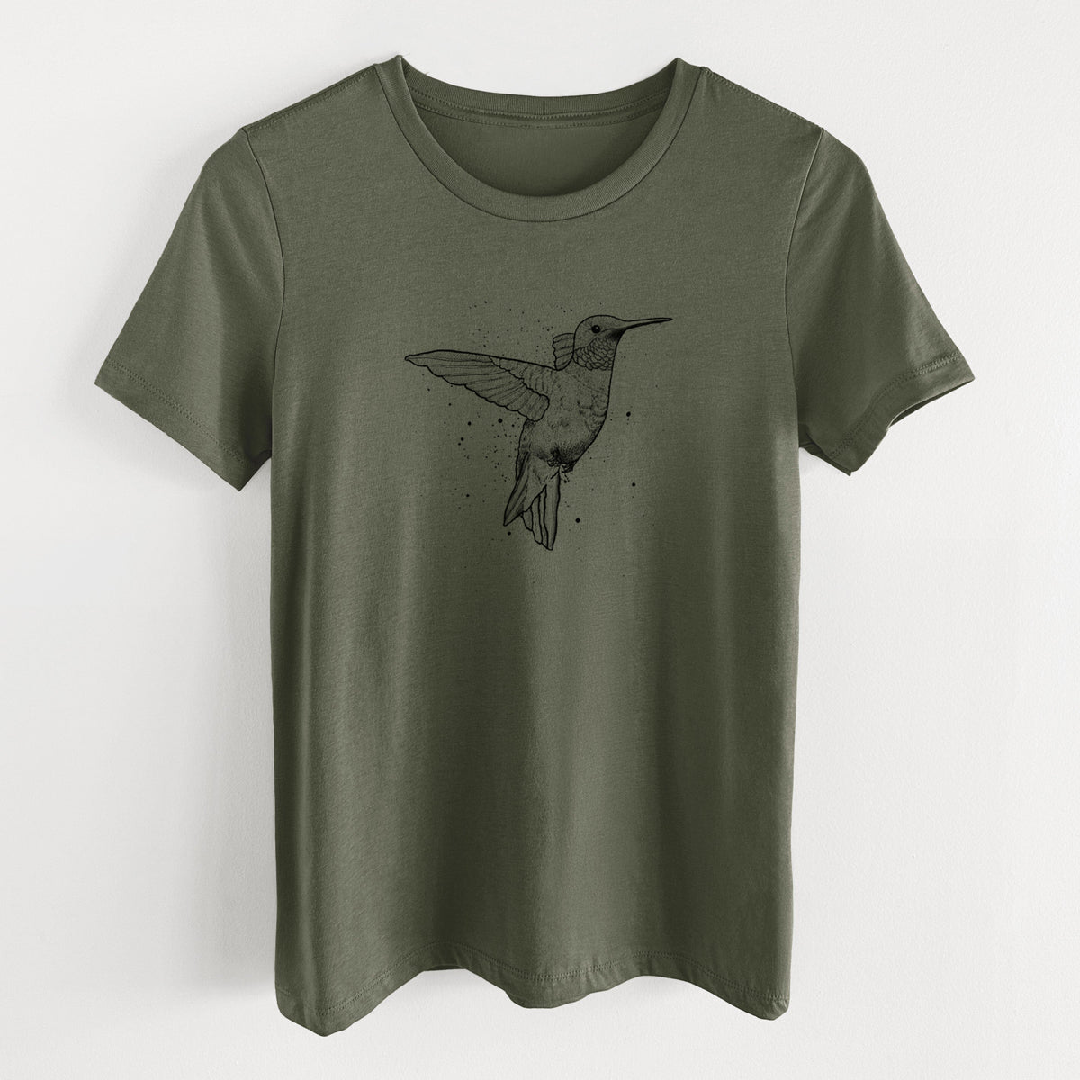 Archilochus Colubris - Ruby-throated Hummingbird - Women's Lightweight Relaxed Fit 100% Cotton Crewneck