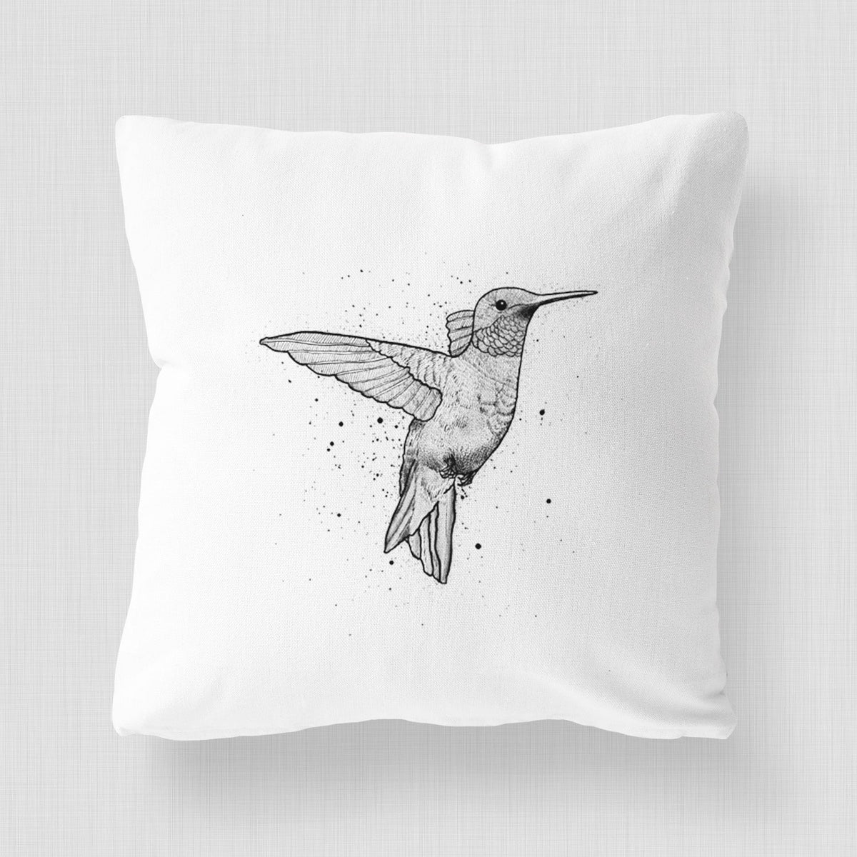 Archilochus Colubris - Ruby-throated Hummingbird - Throw Pillow Cover