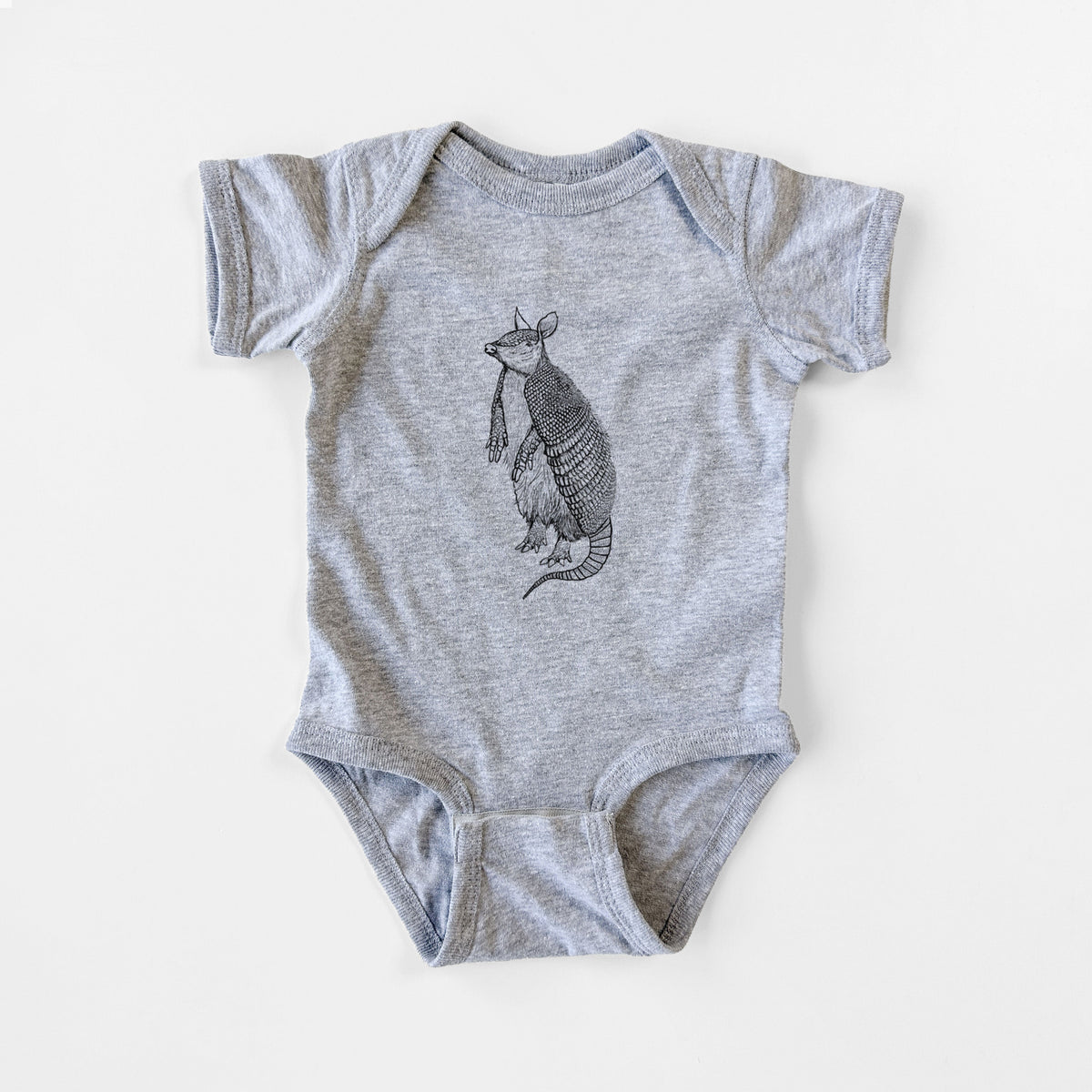 Nine-Banded Armadillo - Dasypus novemcinctus - Baby Fine Jersey Bodysuit