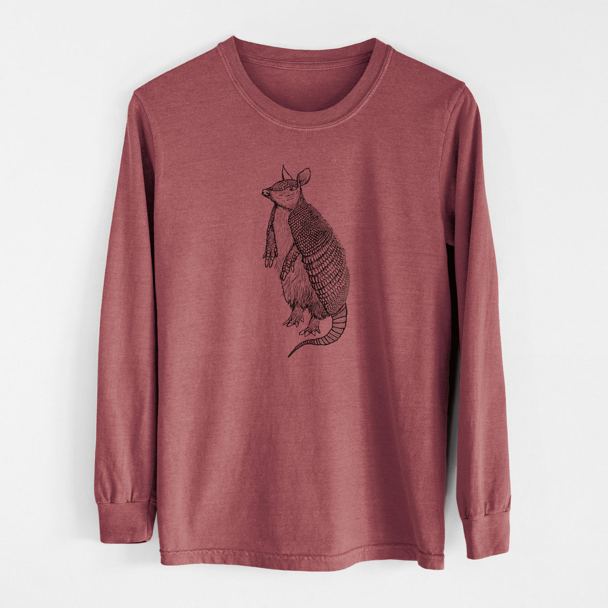 Nine-Banded Armadillo - Dasypus novemcinctus - Unisex Comfort Colors 100% Cotton Long Sleeve
