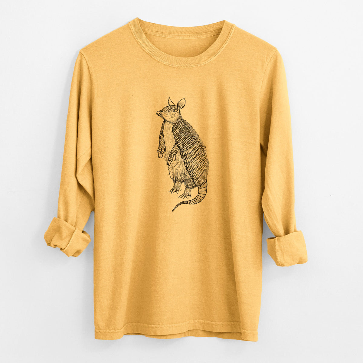 Nine-Banded Armadillo - Dasypus novemcinctus - Unisex Comfort Colors 100% Cotton Long Sleeve