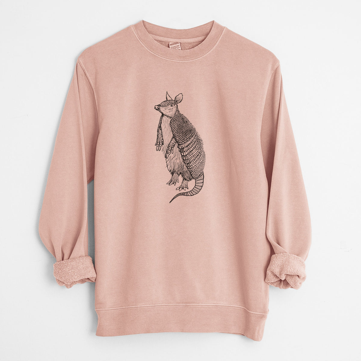 Nine-Banded Armadillo - Dasypus novemcinctus - Unisex Pigment Dyed Crew Sweatshirt