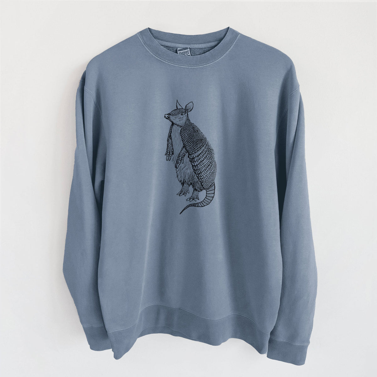 Nine-Banded Armadillo - Dasypus novemcinctus - Unisex Pigment Dyed Crew Sweatshirt