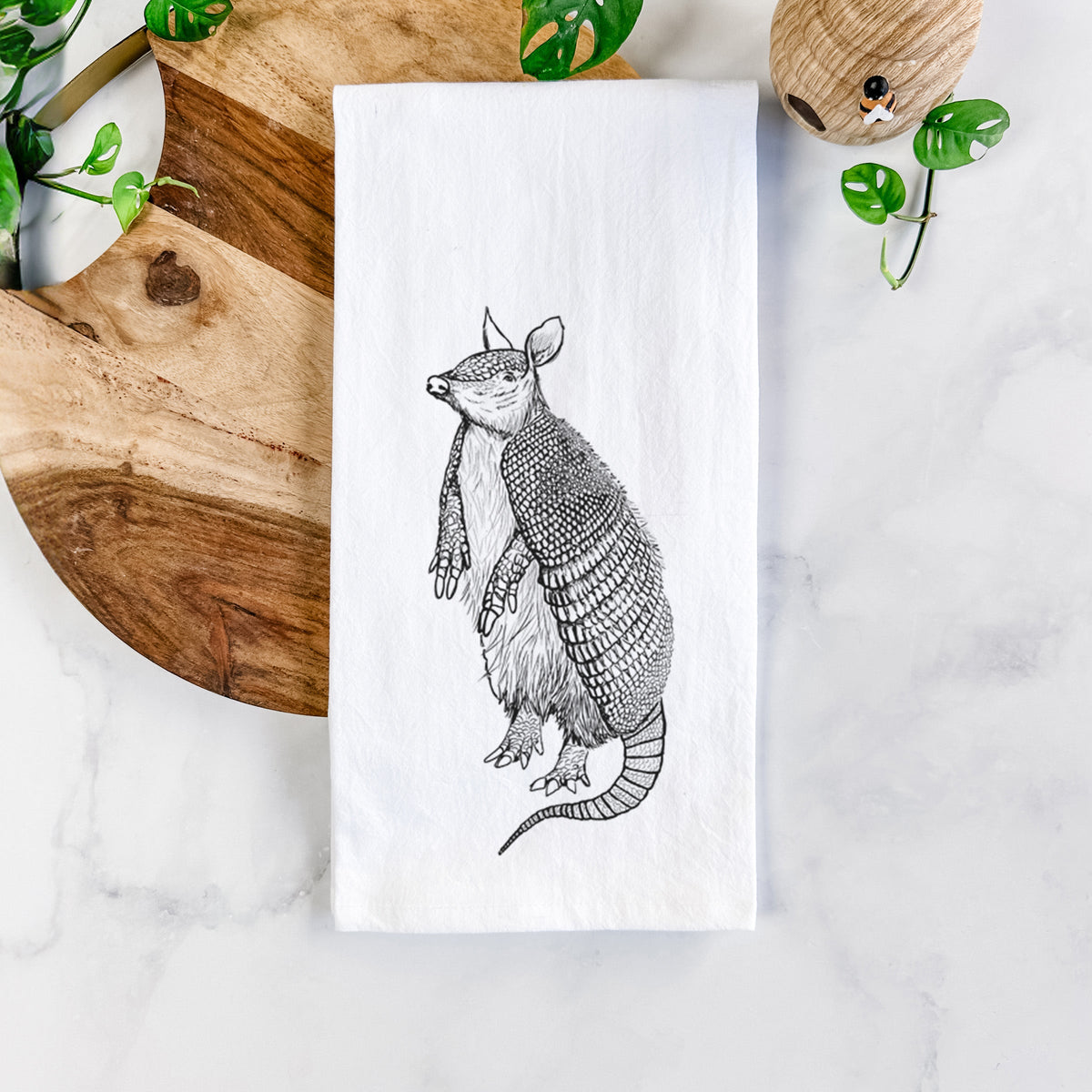 Nine-Banded Armadillo - Dasypus novemcinctus Tea Towel
