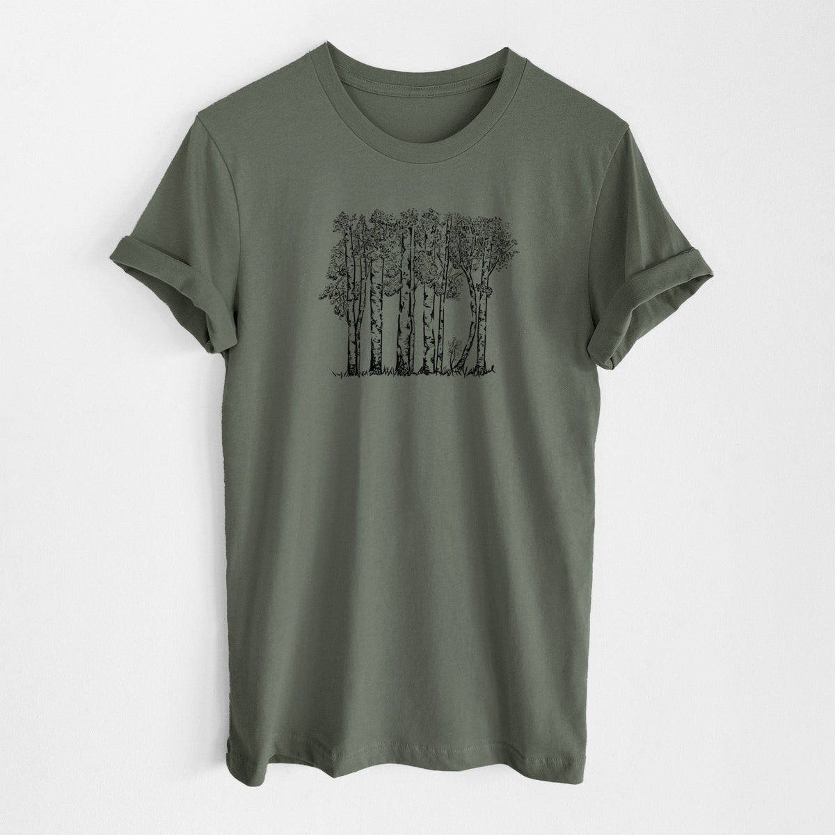 Quaking Aspens - Populus tremuloides - Lightweight 100% Cotton Unisex Crewneck