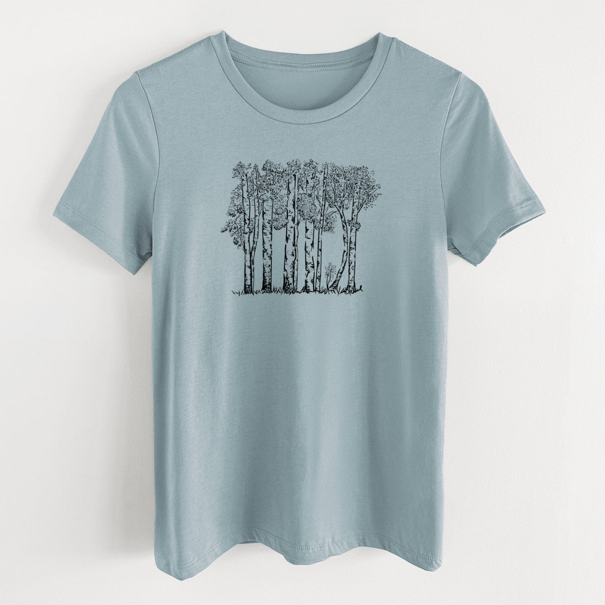 Quaking Aspens - Populus tremuloides - Women's Lightweight Relaxed Fit 100% Cotton Crewneck