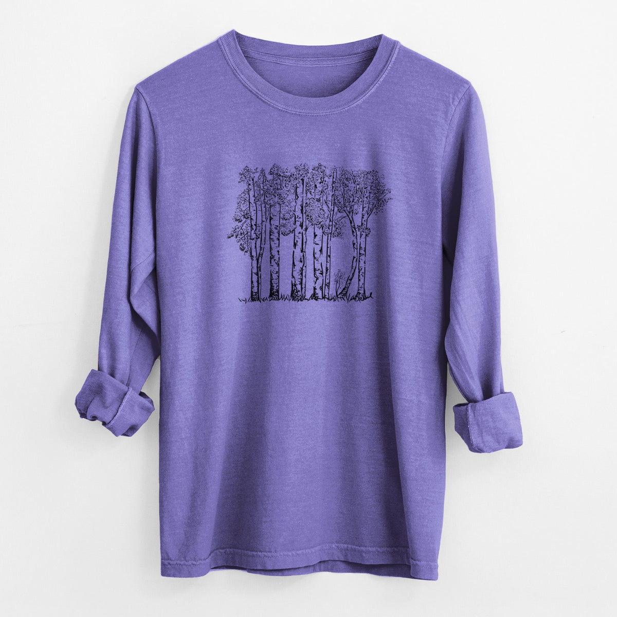 Quaking Aspens - Populus tremuloides - Unisex Comfort Colors 100% Cotton Long Sleeve
