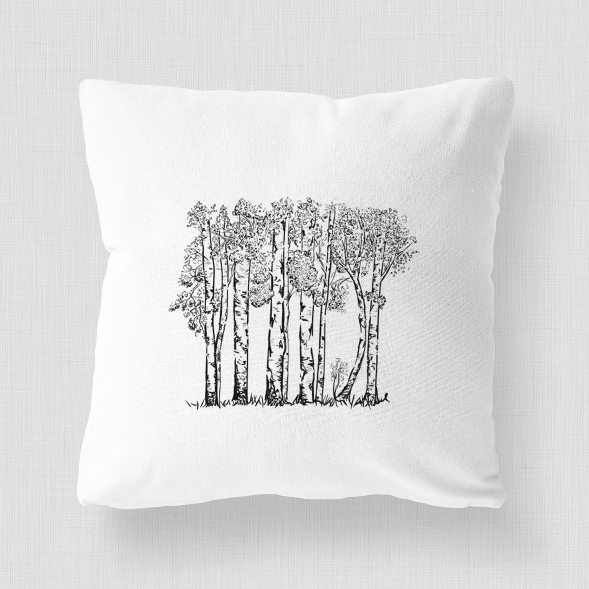 Quaking Aspens - Populus tremuloides - Throw Pillow Cover