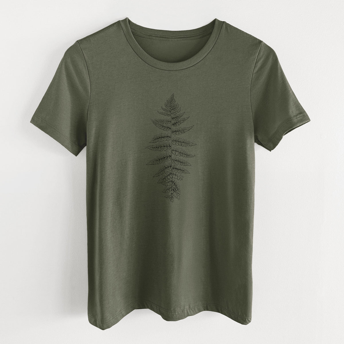 Athyrium filix femina - Lady Fern - Women's Lightweight Relaxed Fit 100% Cotton Crewneck