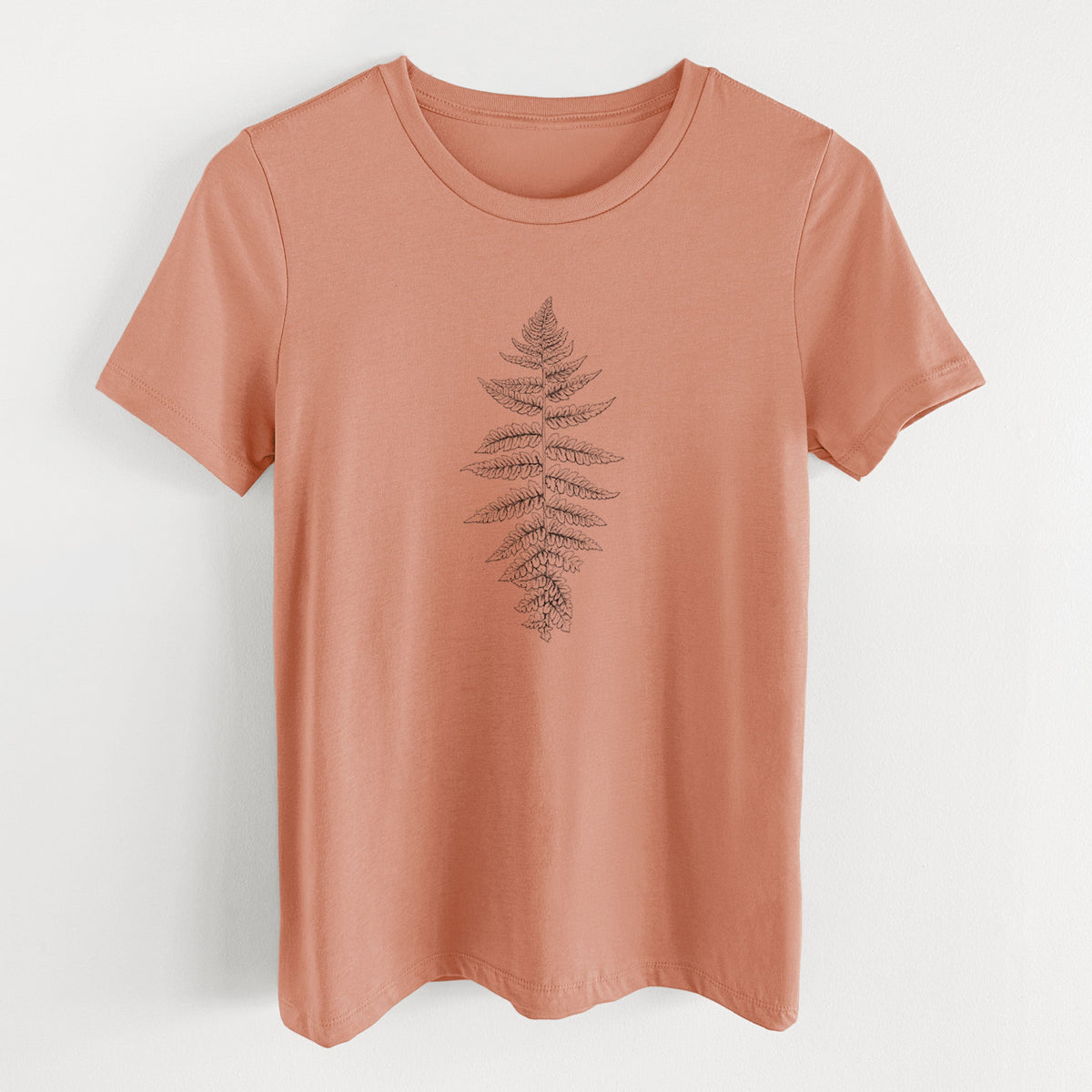 Athyrium filix femina - Lady Fern - Women's Lightweight Relaxed Fit 100% Cotton Crewneck