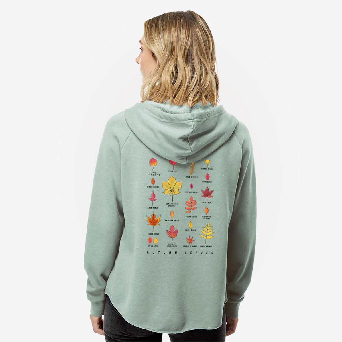 Vibrant Autumn Leaves Chart - Women's Cali Wave Zip-Up Sweatshirt