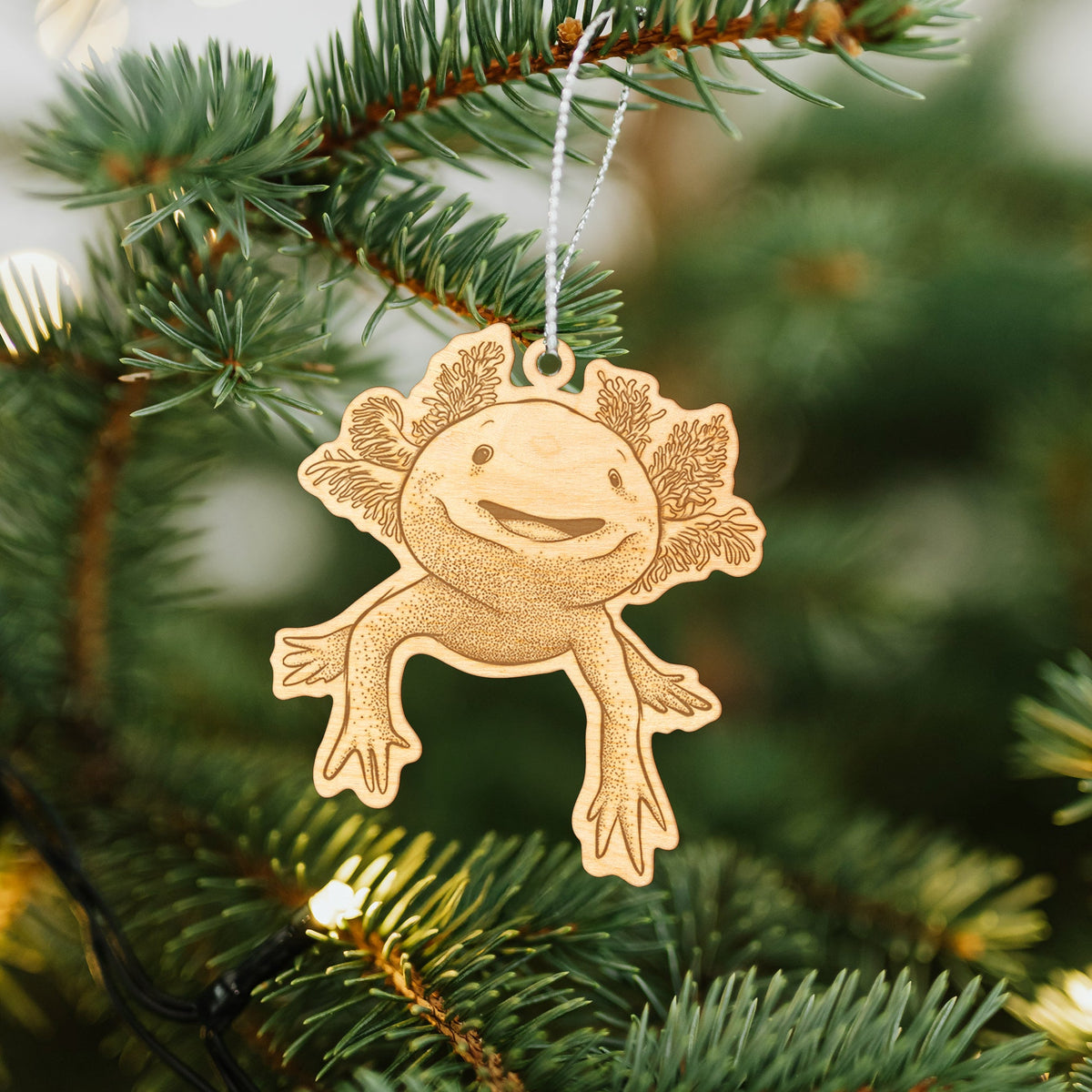 Axolotl Wooden Ornament