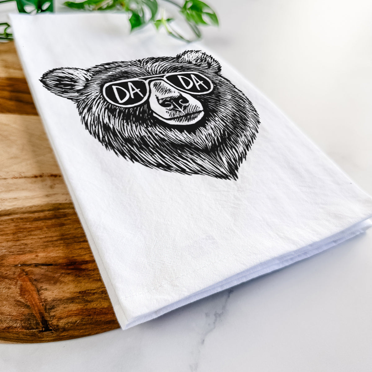 Dada Bear - Dada Glasses Tea Towel