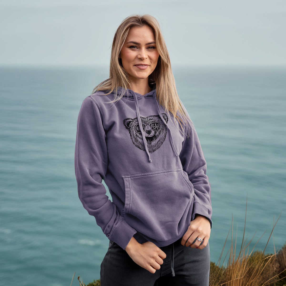 Mama Bear - Unisex Pigment Dyed Hoodie