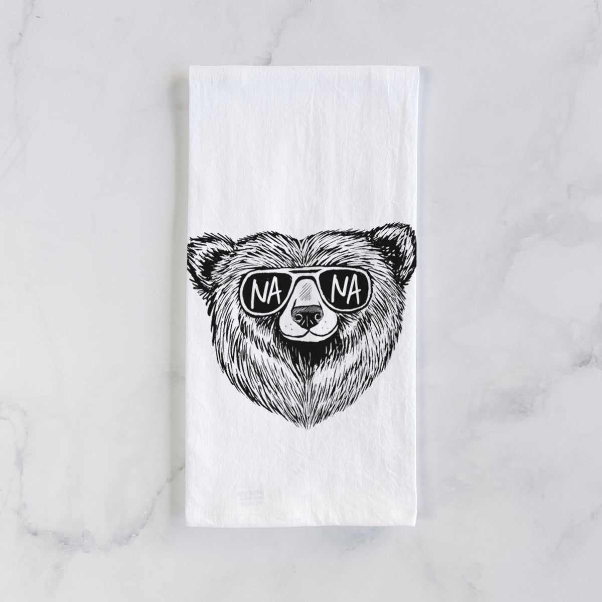 Nana Bear - Nana Glasses Tea Towel