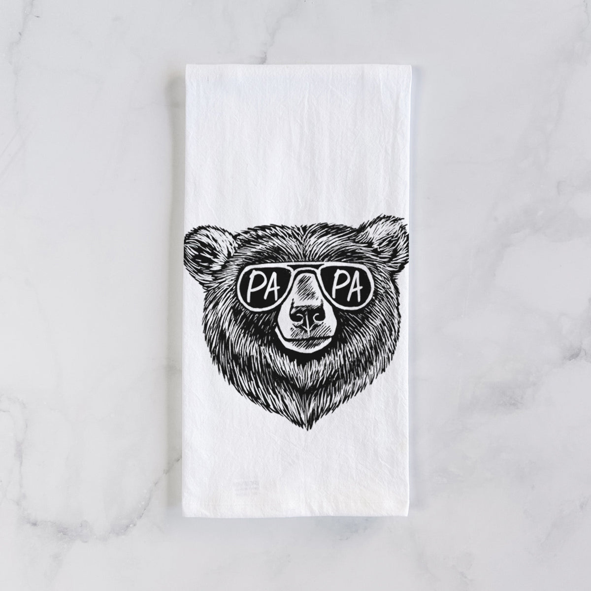 Papa Bear - Papa Glasses Tea Towel
