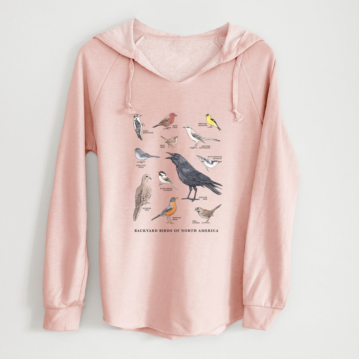 Common Backyard Birds of North America - Cali Wave Hooded Sweatshirt