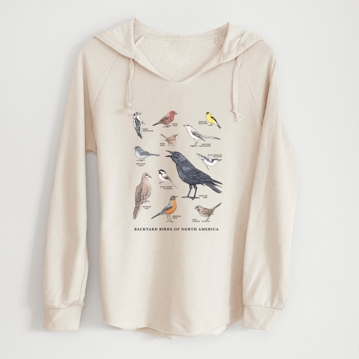 Common Backyard Birds of North America - Cali Wave Hooded Sweatshirt