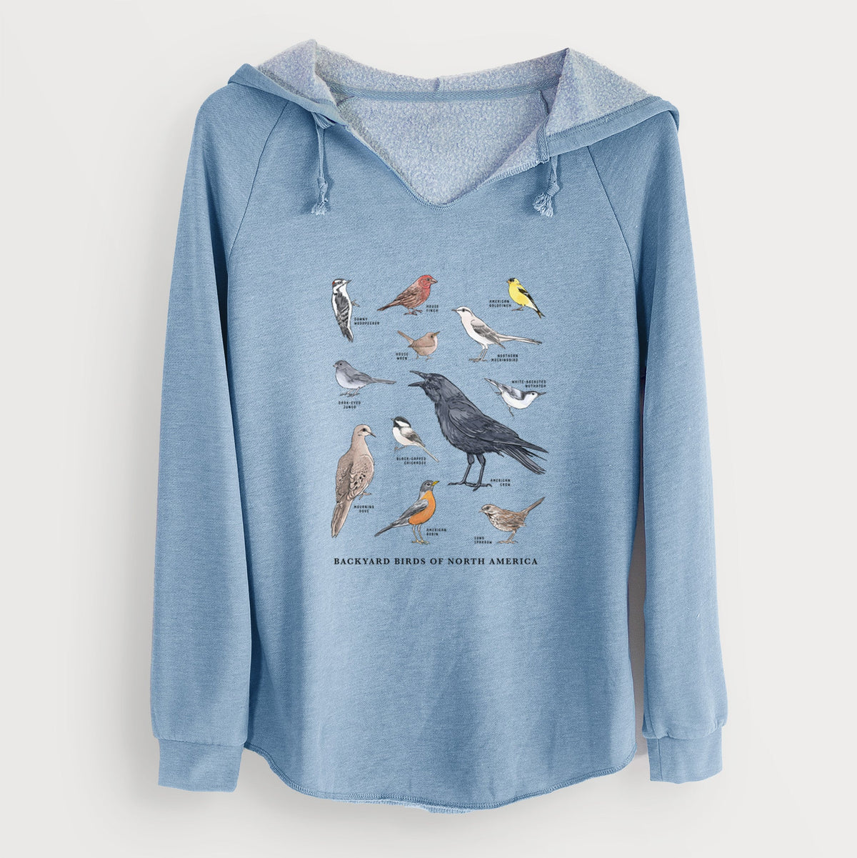 Common Backyard Birds of North America - Cali Wave Hooded Sweatshirt