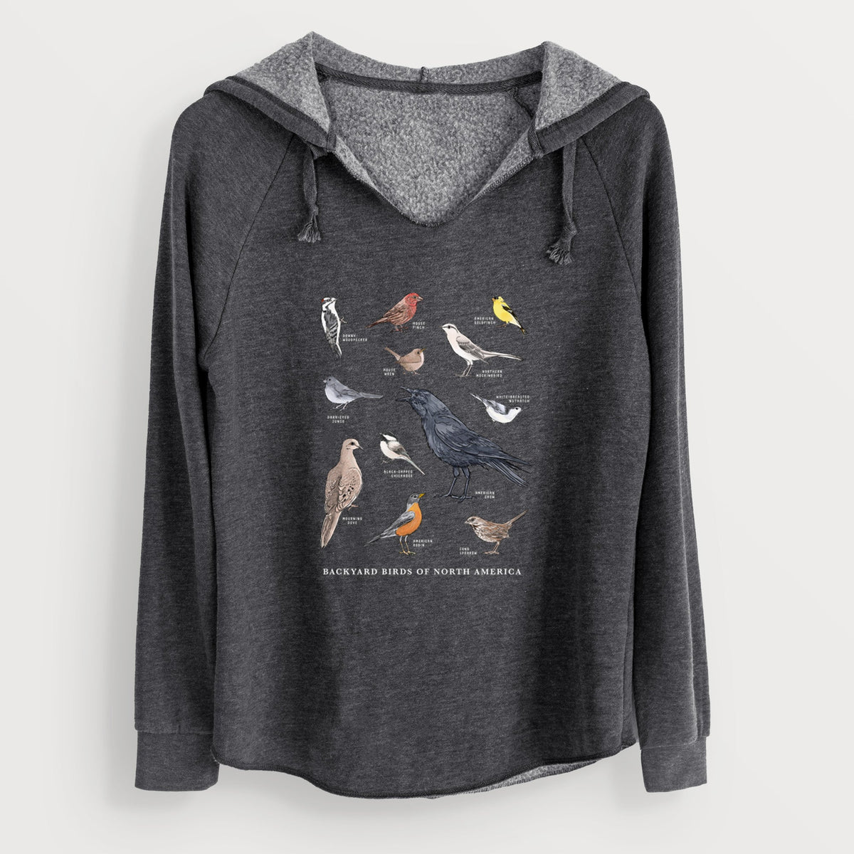 Common Backyard Birds of North America - Cali Wave Hooded Sweatshirt