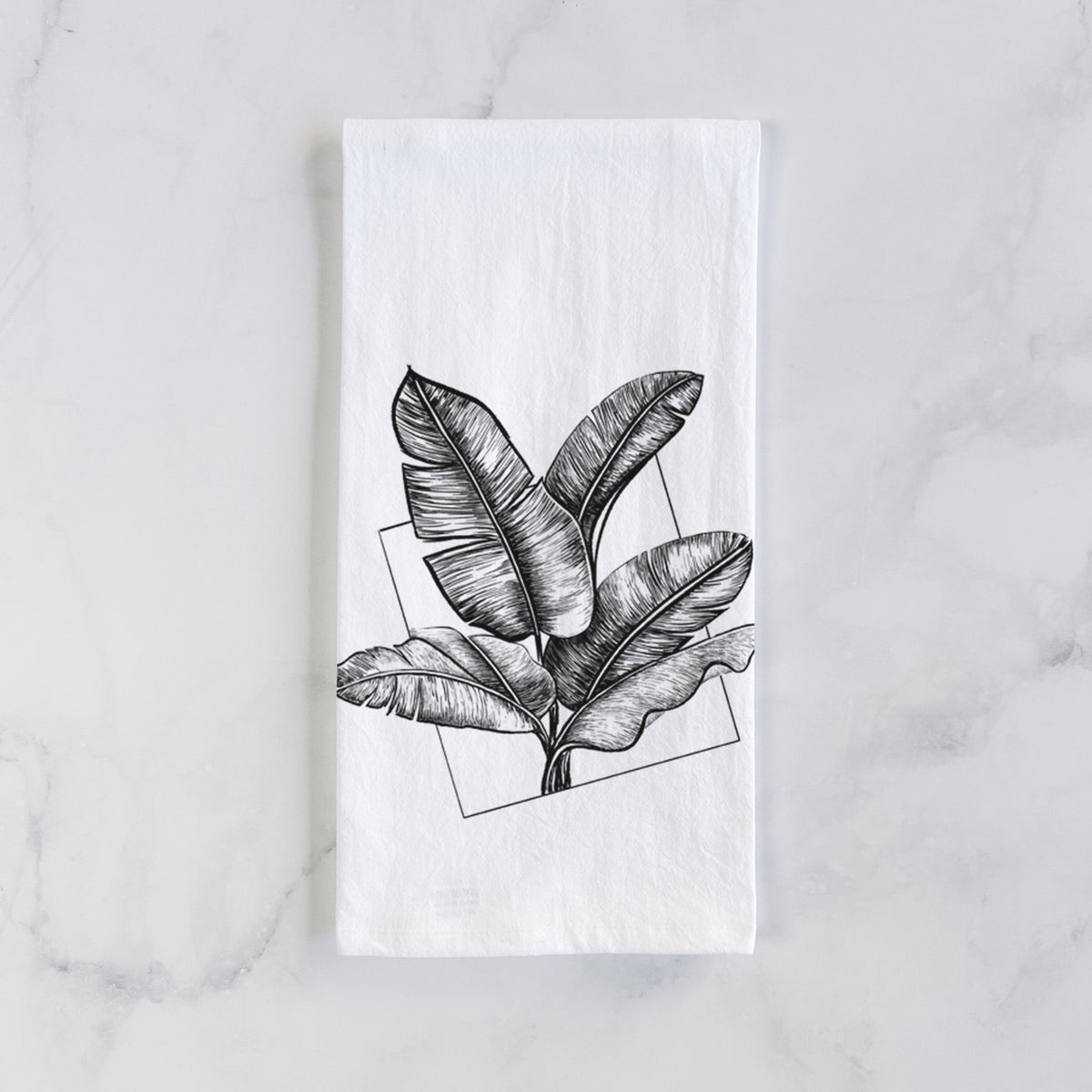 Banana Plant Leaves Tea Towel