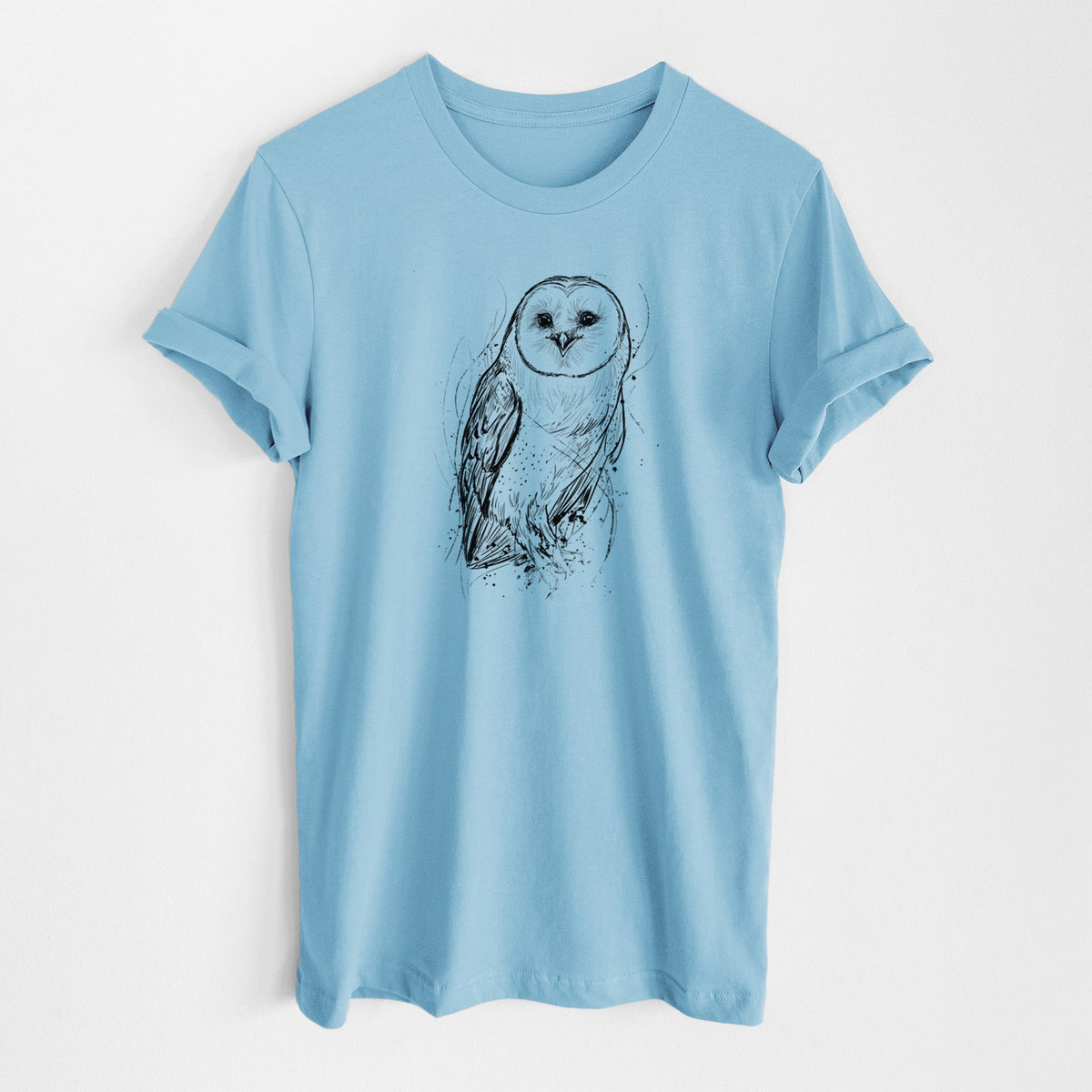 Barn Owl - Tyto alba - Lightweight 100% Cotton Unisex Crewneck