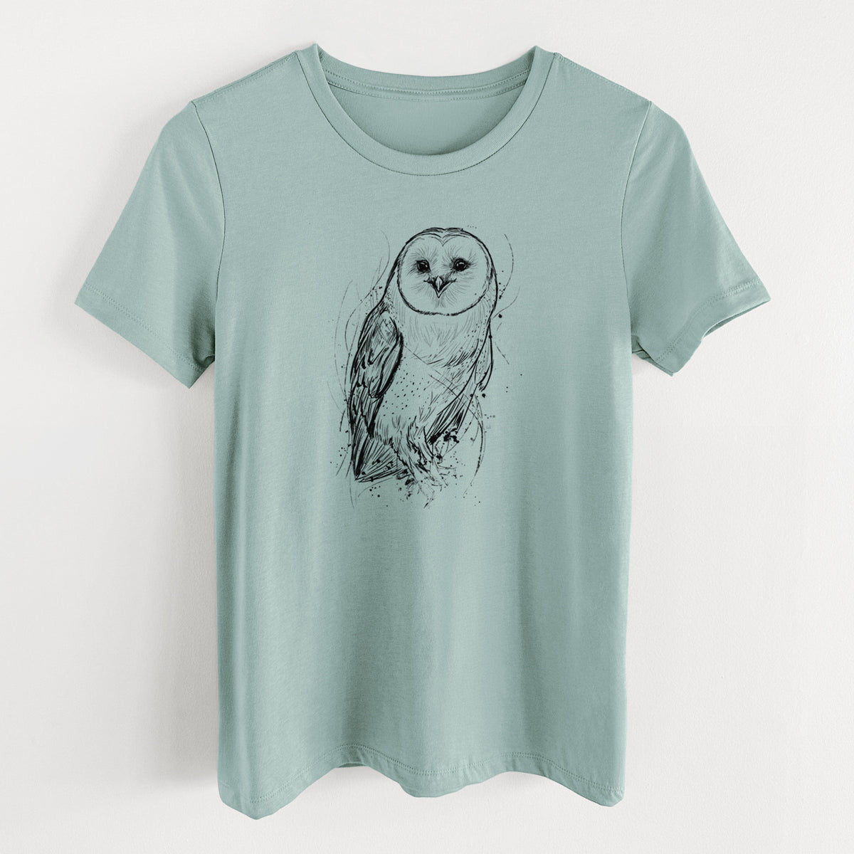 Barn Owl - Tyto alba - Women's Lightweight Relaxed Fit 100% Cotton Crewneck