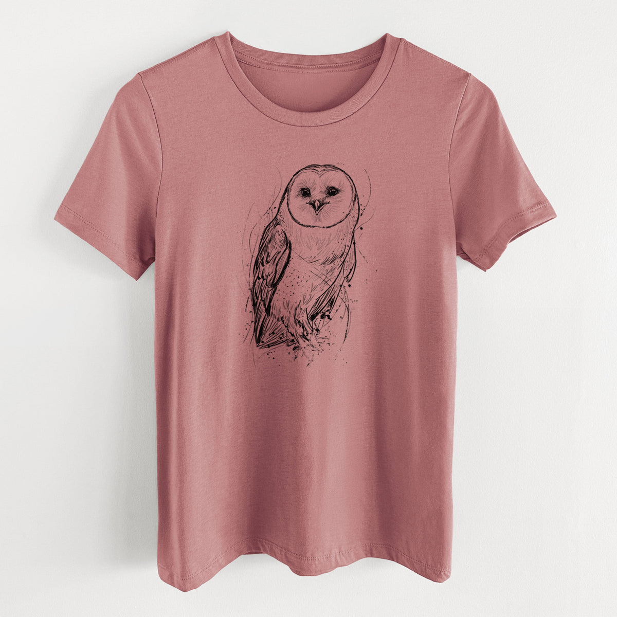 Barn Owl - Tyto alba - Women's Lightweight Relaxed Fit 100% Cotton Crewneck