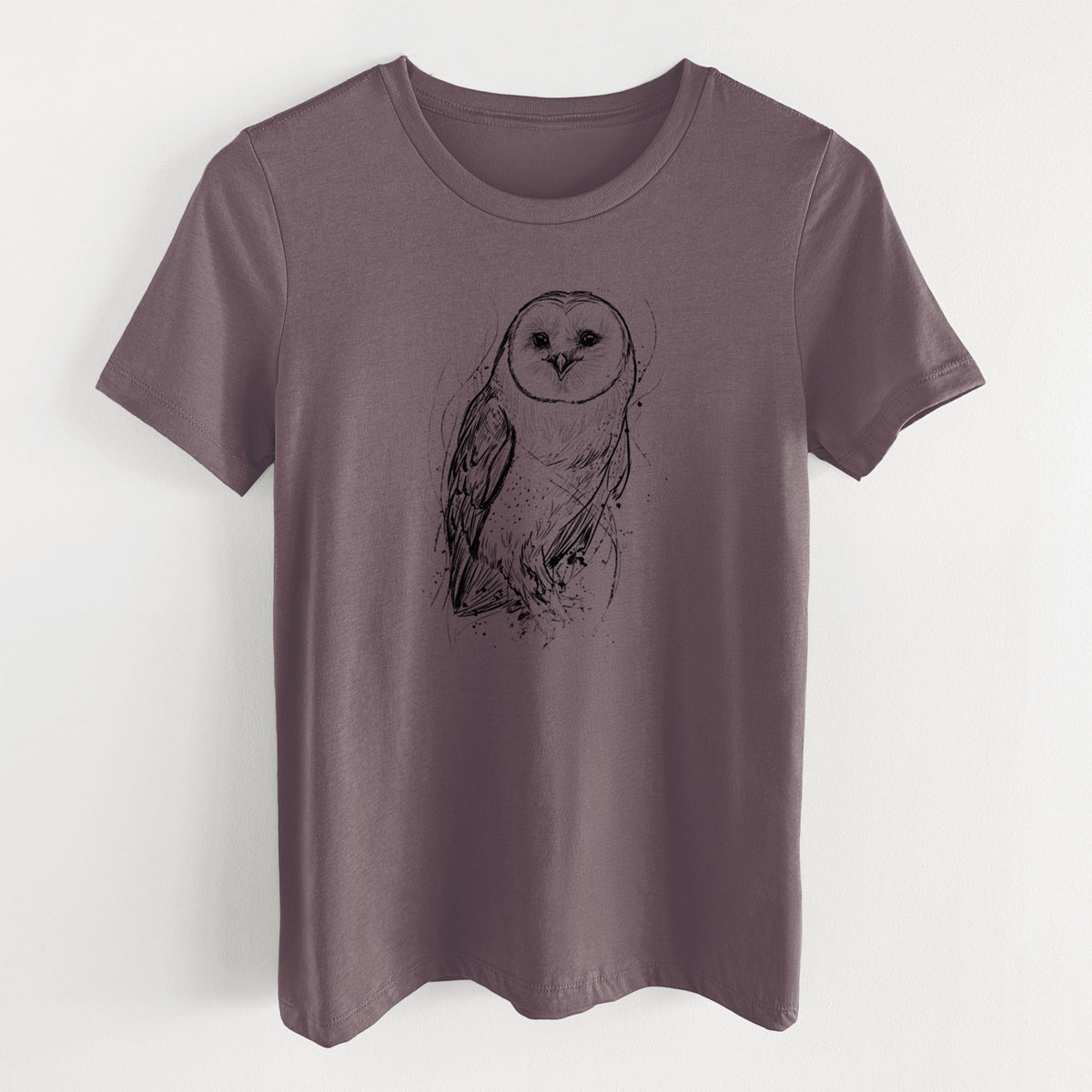 Barn Owl - Tyto alba - Women's Lightweight Relaxed Fit 100% Cotton Crewneck
